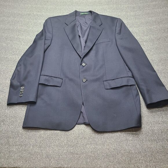 Lauren Ralph Lauren Blazer Mens 44 Wool Sport Coat Classic Made in Canada - Picture 1 of 11